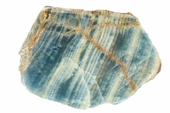 Polished Blue Calcite Slab - Argentina #264374